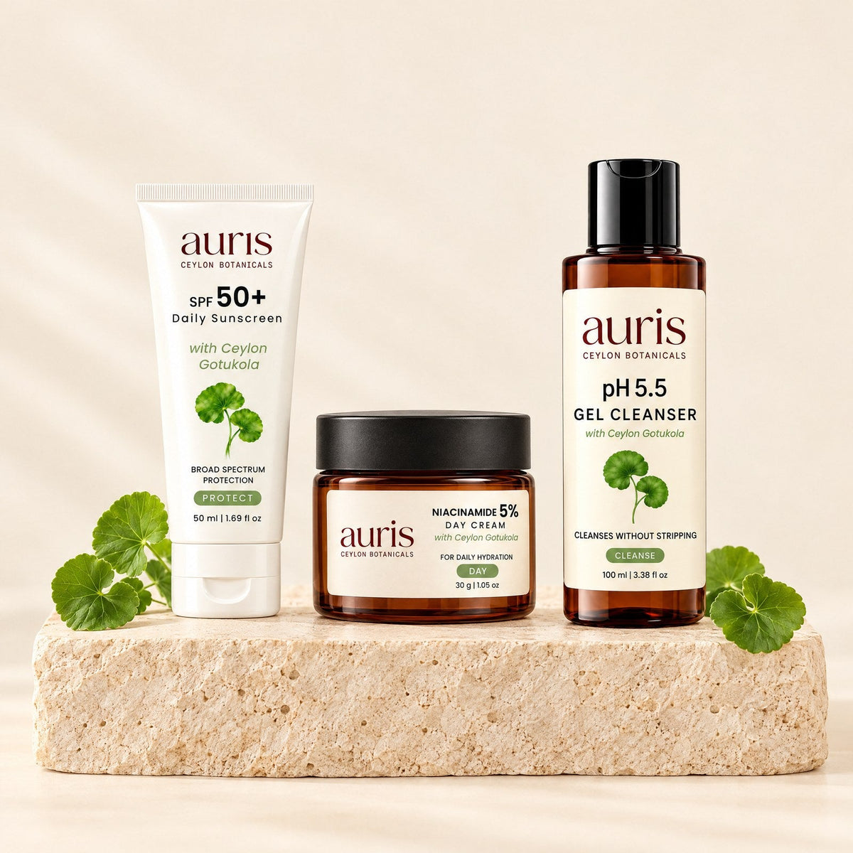 Auris Daily Essentials — Ceylon botanical skincare