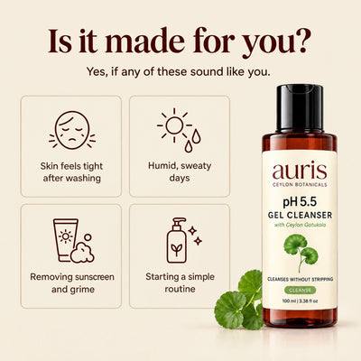 Auris pH 5.5 Gel Cleanser: who it is made for